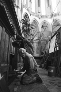 Nieuwe Kerk, Amsterdam werkzaamheden in kerk, Bestanddeelnr 930-0847