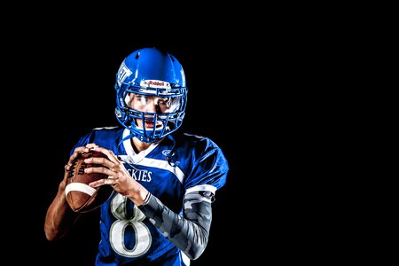 Football helmet man