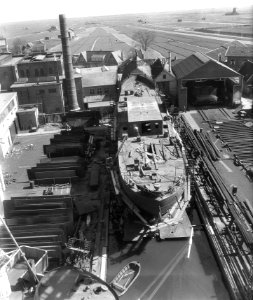 Nieuwe hospitaalkerkschip De Hoop in aanbouw te Zaandam, Bestanddeelnr 907-0465
