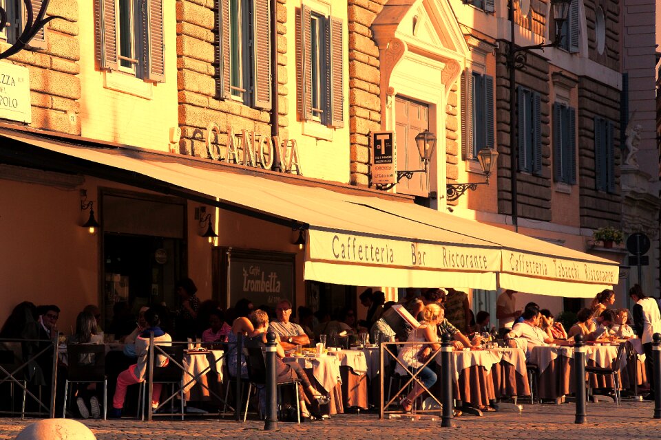 People restaurant street