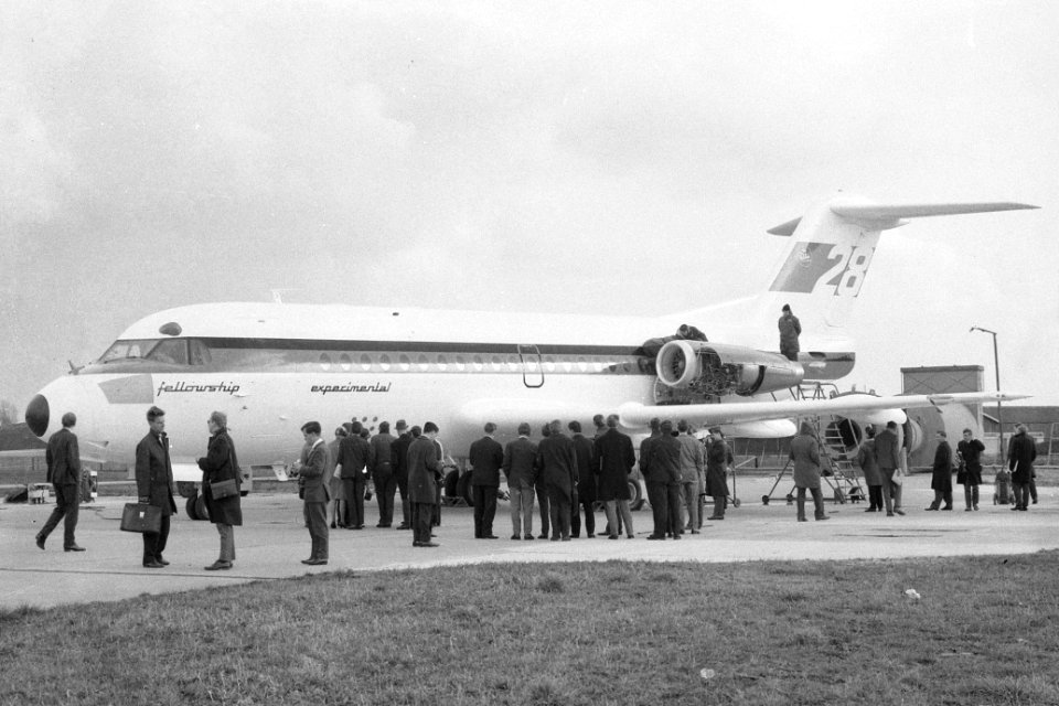 Nieuw vliegtuig van Fokker, de Fellowship F28, Bestanddeelnr 920-2146