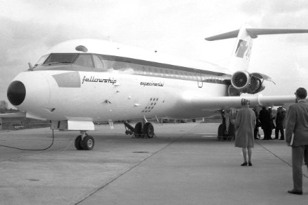 Nieuw vliegtuig van Fokker, de Fellowship F28, Bestanddeelnr 920-2145