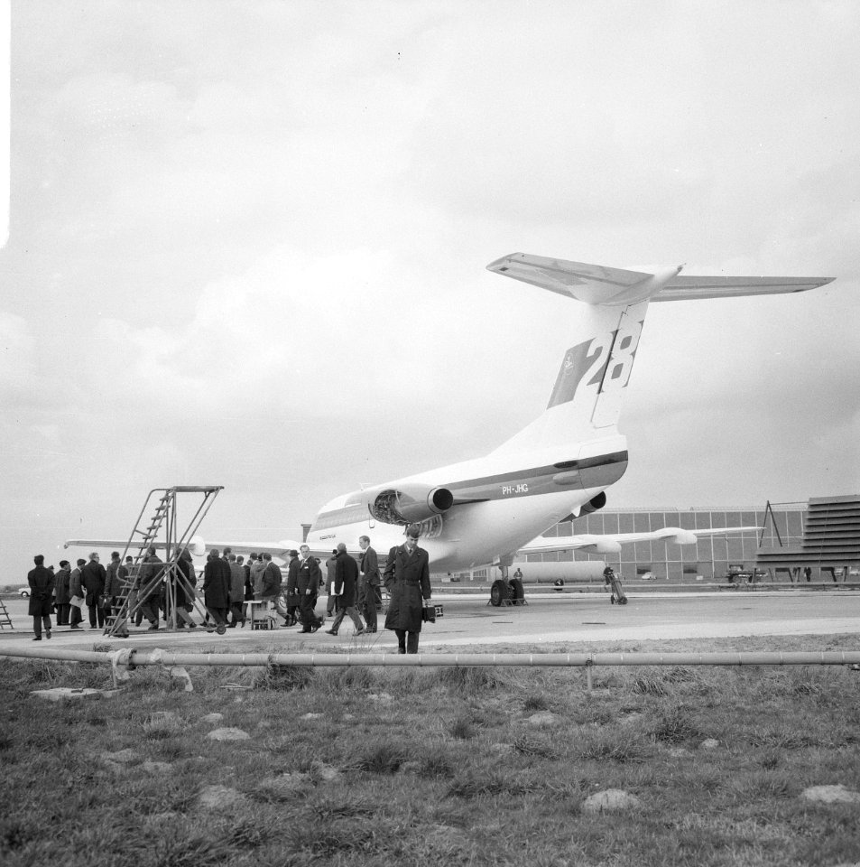 Nieuw vliegtuig van Fokker, de Fellowship F28, Bestanddeelnr 920-2147
