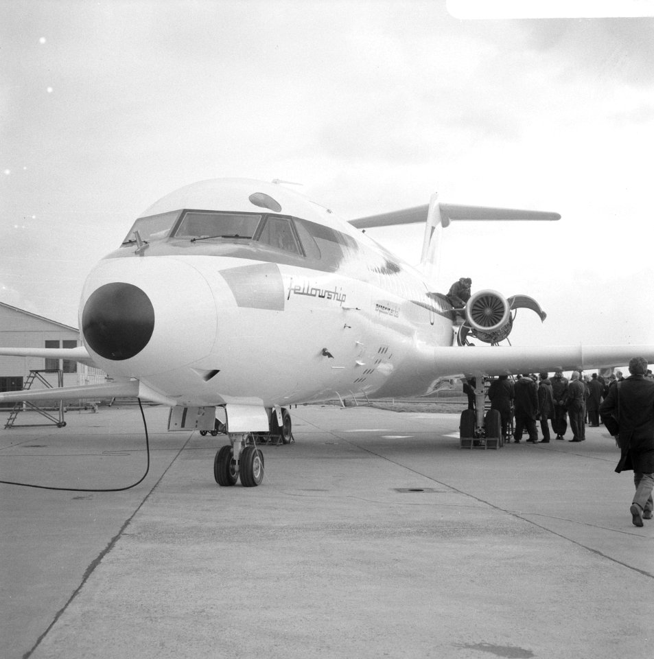 Nieuw vliegtuig van Fokker, de Fellowship F28, Bestanddeelnr 920-2148