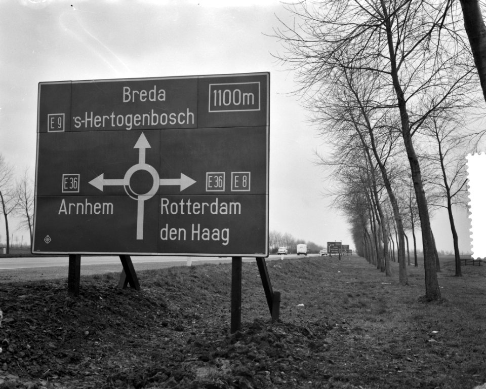 Nieuw verkeersbord ANWB bij Oude Rijn, Bestanddeelnr 910-8598