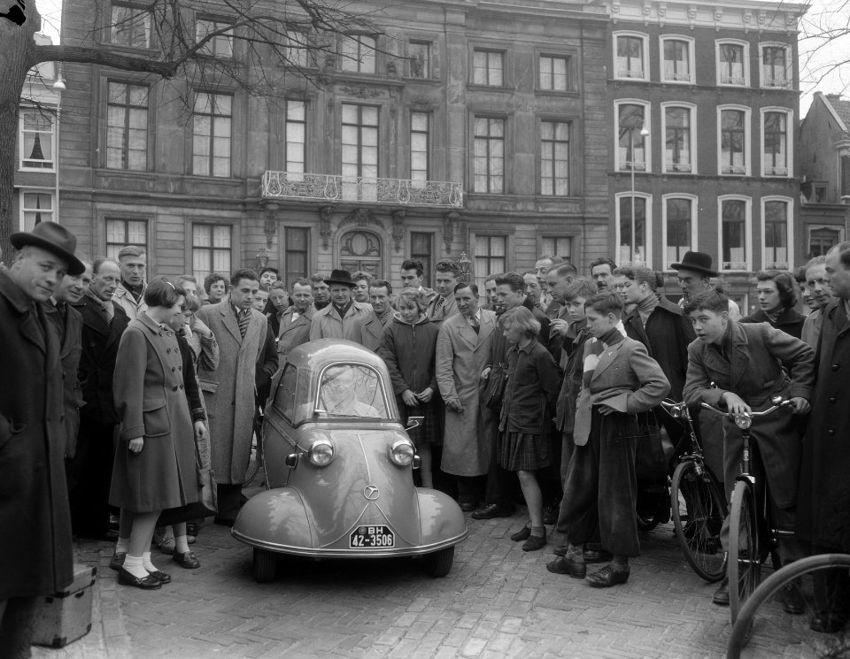 Nieuw Duitse autootje Messerschmitt in Den Haag, Bestanddeelnr 906-3961