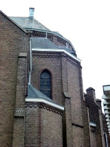 Nijmegen van Slichtenhorststraat 79-81 achterkant St.Antonius van Paduakerk (03)