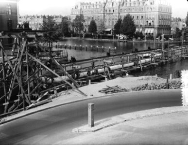 Nieuwe zinker over de Amstel te Amsterdam. Overzichten firma de Ruiter Halfweg, Bestanddeelnr 905-8122