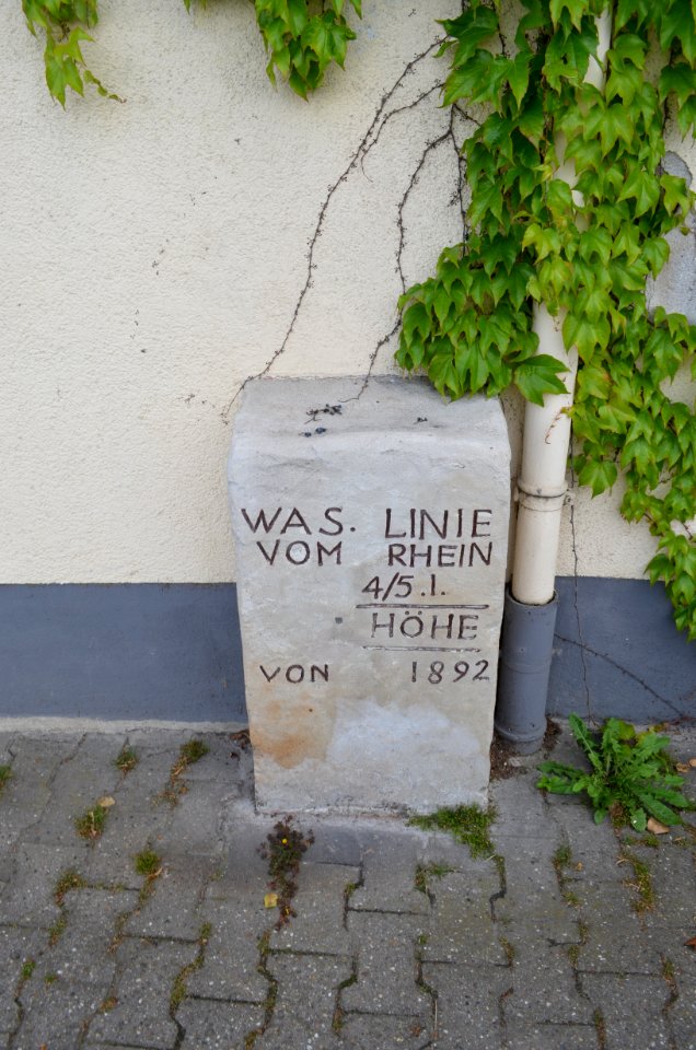 Nierstein, Mainzer Straße, Wasserstand 1892