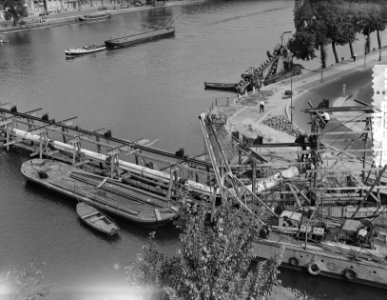 Nieuwe zinker over de Amstel te Amsterdam. Overzichten firma de Ruiter Halfweg, Bestanddeelnr 905-8119