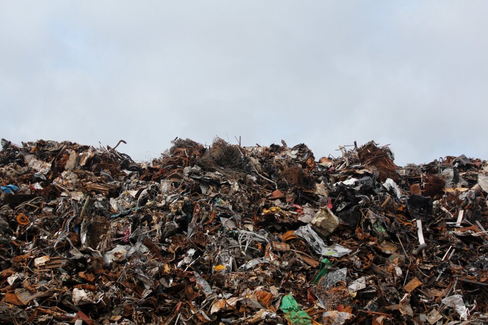 Junk landfill litter
