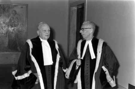 Nieuwe president van de Hoge Raad der Nederlanden geinstalleerd in Den Haag . Li, Bestanddeelnr 923-1668