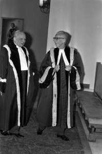 Nieuwe president Hoge Raad Nederlanden geinstalleerd in Den Haag . Mr. F.J. de J, Bestanddeelnr 923-1664