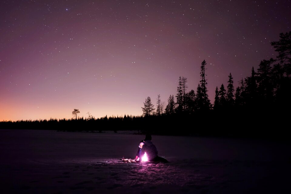 Night evening landscape