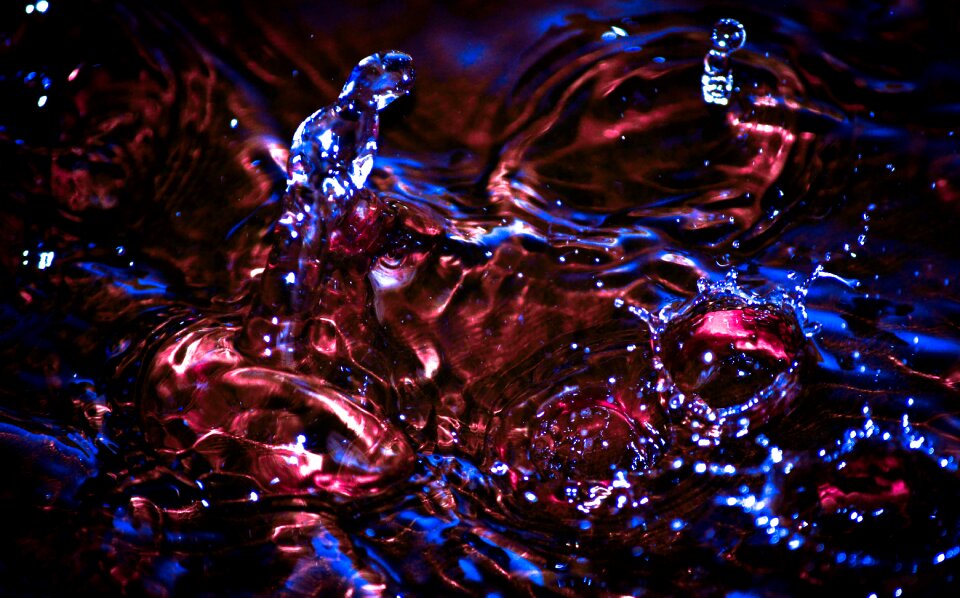 Splash drops liquid