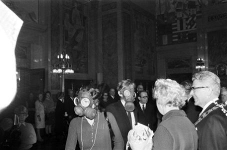 Nieuwjaarsreceptie van burgemeester en mevrouw Thomassen van Rotterdam mensen m, Bestanddeelnr 924-1383