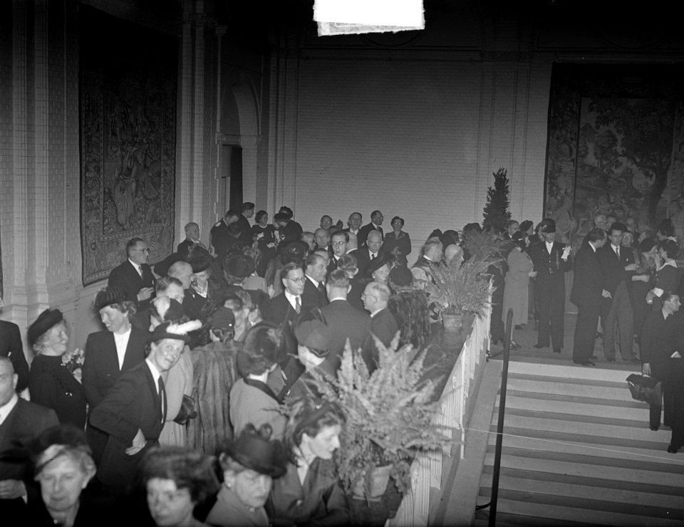 Nieuwjaarsreceptie door burgemeeste drukte, Bestanddeelnr 903-7773