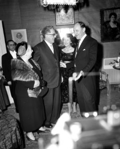 Nieuwjaarsreceptie bij Minister Luns te Den Haag, Bestanddeelnr 910-9578