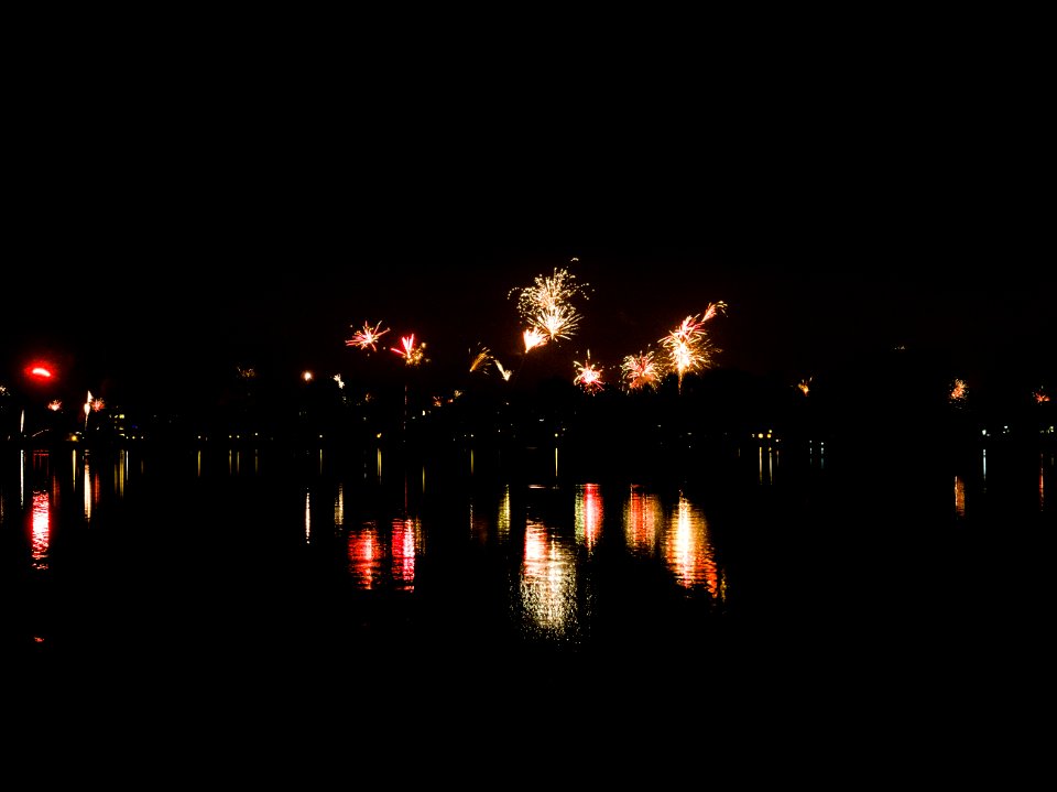 New Year celebration in Berlin-Spandau around Havel 14