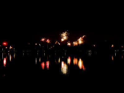 New Year celebration in Berlin-Spandau around Havel 14