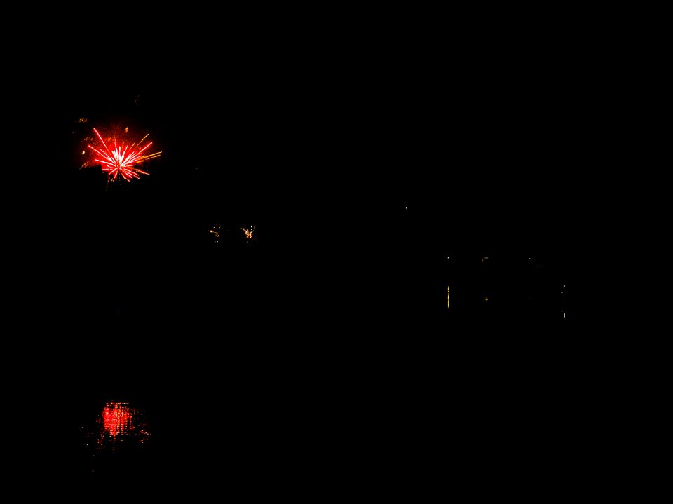 New Year celebration in Berlin-Spandau around Havel 23