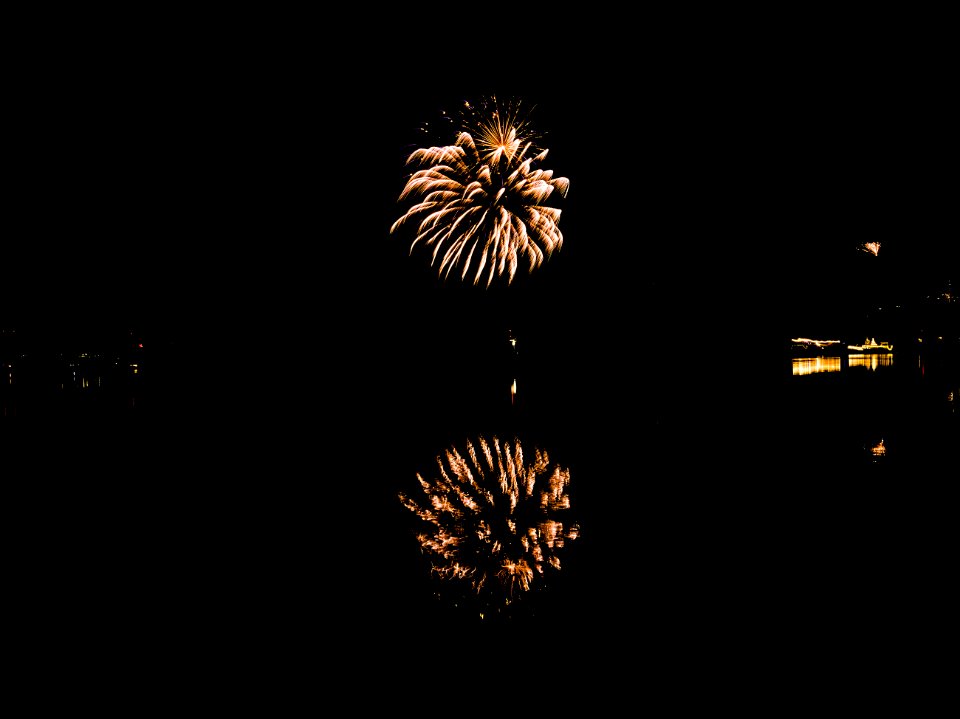 New Year celebration in Berlin-Spandau around Havel 10