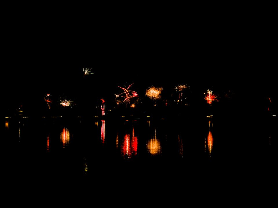 New Year celebration in Berlin-Spandau around Havel 21