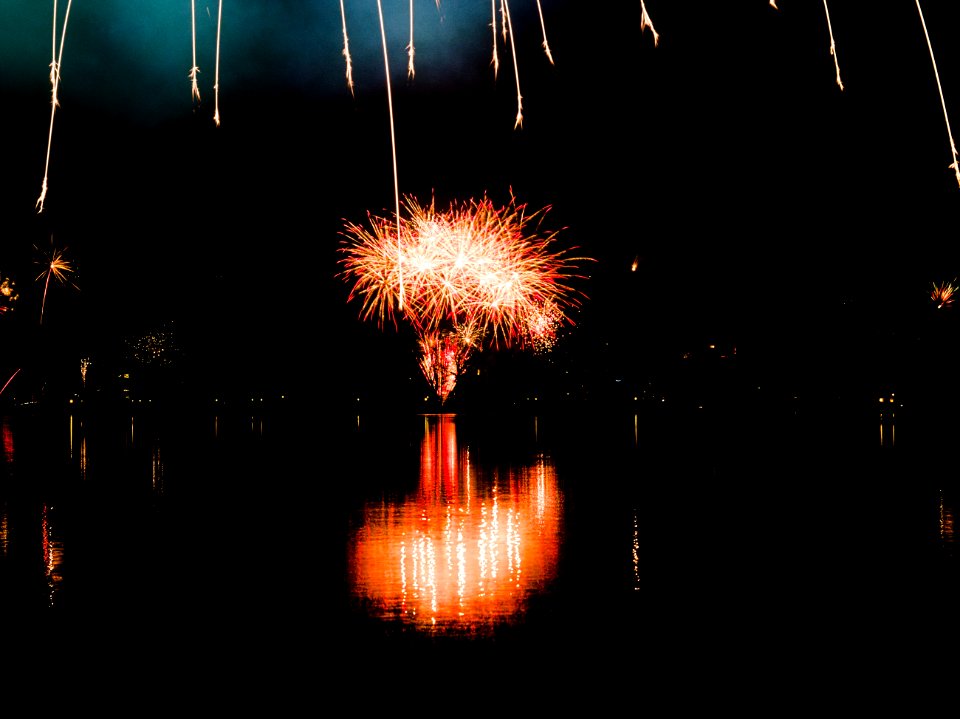 New Year celebration in Berlin-Spandau around Havel 18