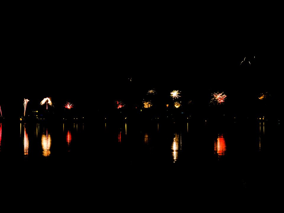 New Year celebration in Berlin-Spandau around Havel 16