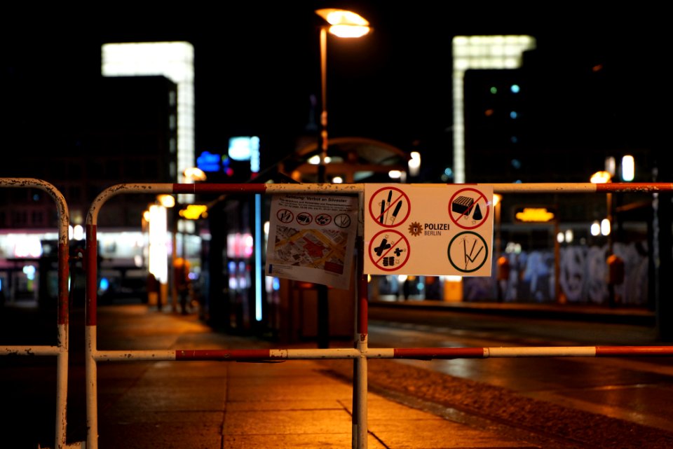 New year 2021 exclusion zone Berlin Alexanderplatz 14