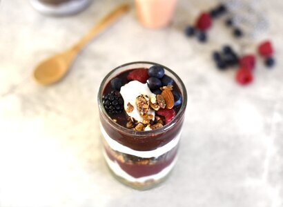 Fruits blueberry layers