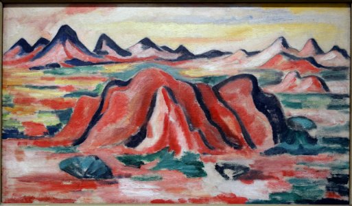 New Mexico by Marsden Hartley, 1919-1923, oil on canvas - Portland Museum of Art - Portland, Maine - DSC04335