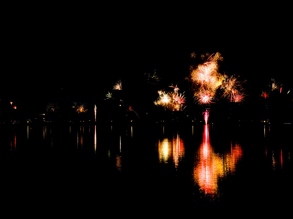 New Year celebration in Berlin-Spandau around Havel 19