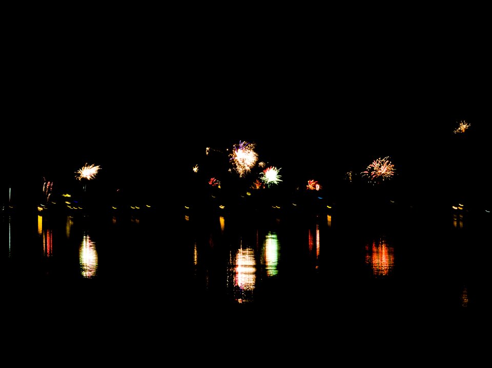 New Year celebration in Berlin-Spandau around Havel 15