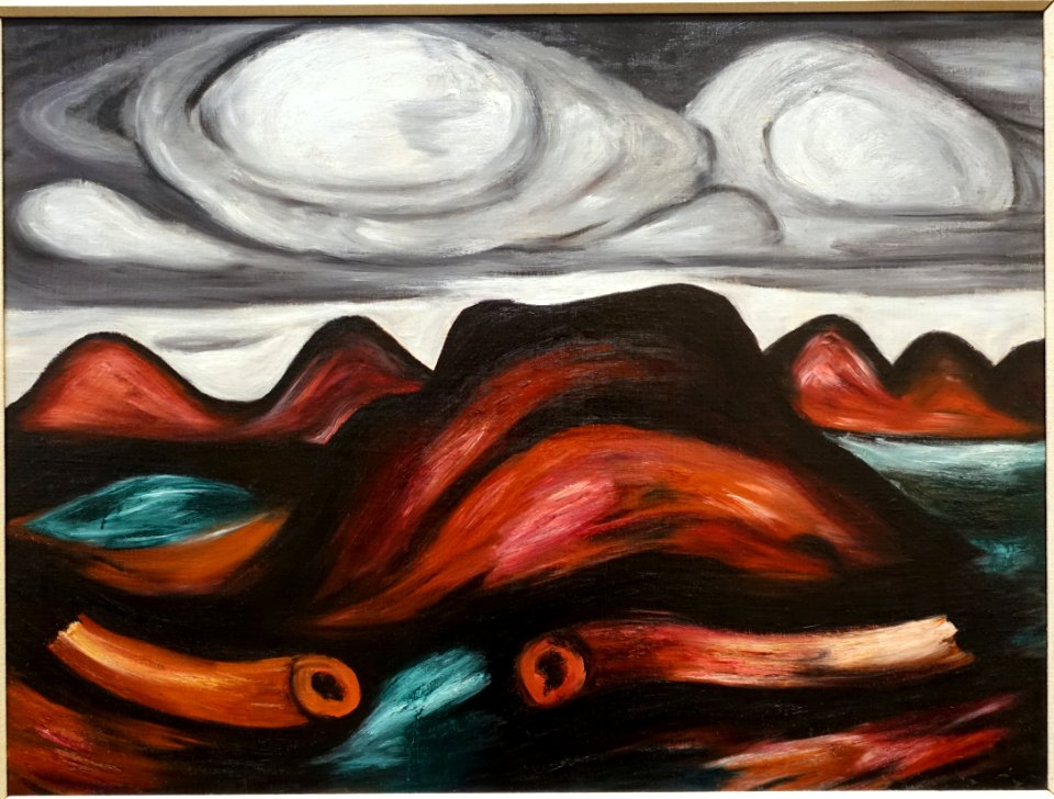 New Mexico Recollection No. 12, by Marsden Hartley, 1922-1923, oil on canvas - Blanton Museum of Art - Austin, Texas - DSC08174
