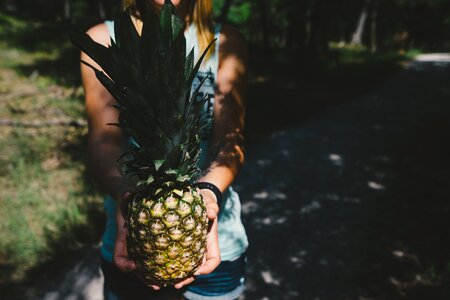 Girl person pineapple photo