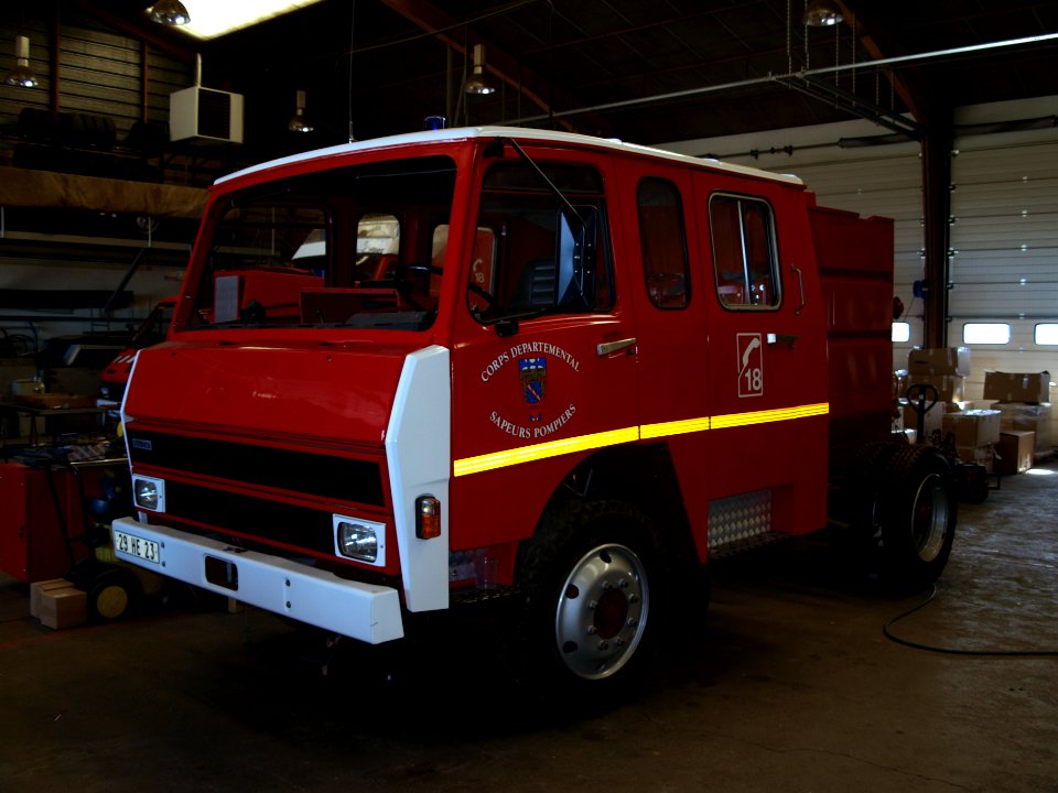 New not yet finnished fire engine, Departement Cruese, France 19 24April2009