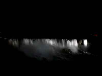 Niagara falls at night