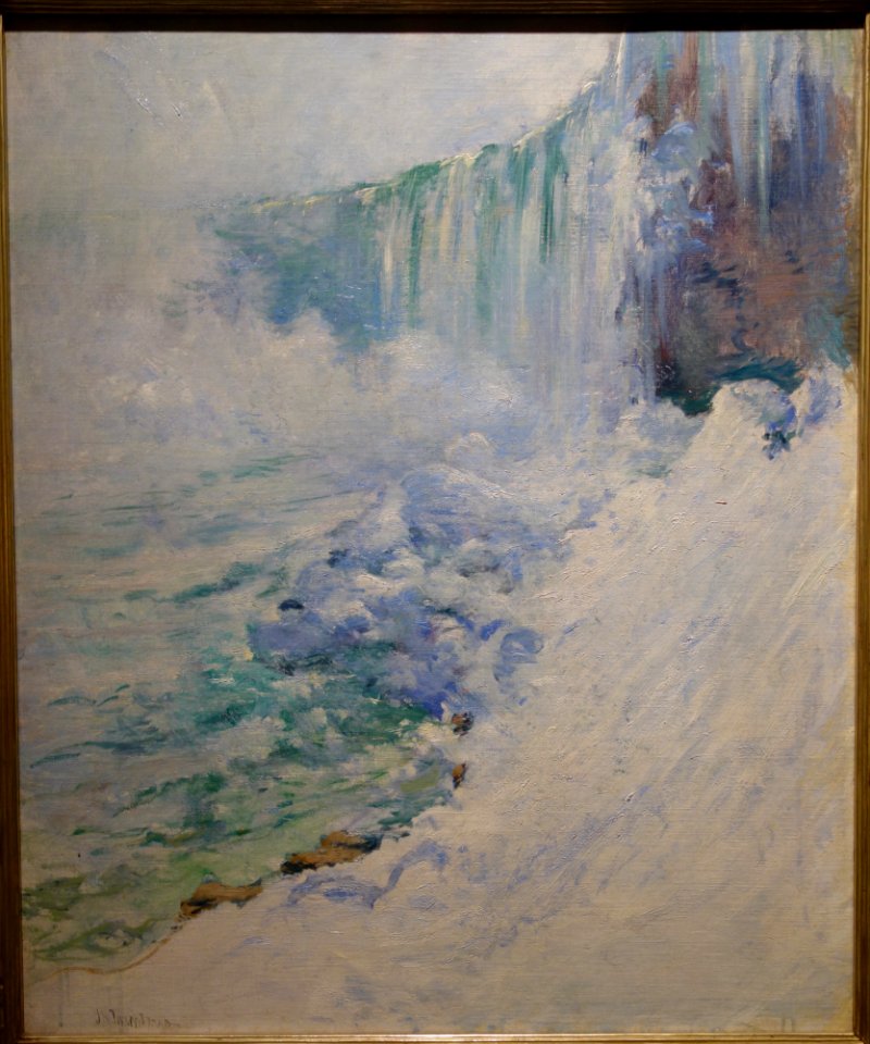 Niagara in Winter by John Henry Twachtman, c. 1893, oil on canvas - New Britain Museum of American Art - DSC09580