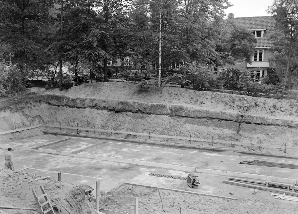 Nieuwbouw vleugel hoofdkantoor Arnhem Fundering, Bestanddeelnr 192-0916