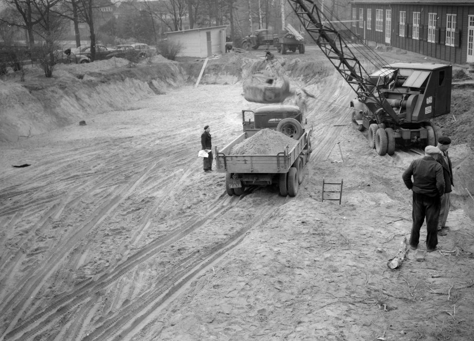Nieuwbouw vleugel hoofdkantoor Arnhem Fundering, Bestanddeelnr 192-0915
