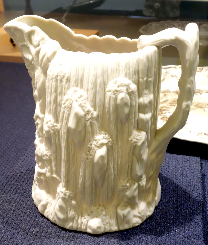 Niagara Falls (pitcher), United States Pottery Company, Bennington, Vermont, c. 1855, porcelain - Brooklyn Museum - DSC09360