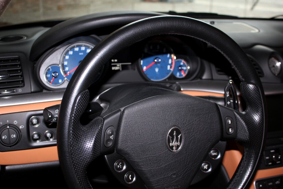 Car interiors steering wheel interior