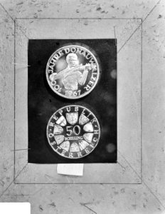 Nieuwe Oostenrijkse zilveren munt van 50 schilling, Bestanddeelnr 920-1343