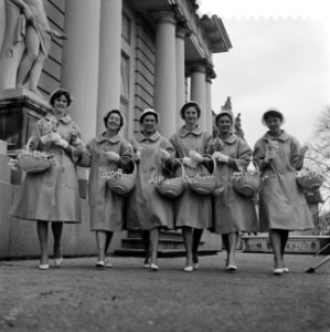 Nieuwe kostuums voor de Haarlemse bloemenmeisjes in 1960, Bestanddeelnr 911-0593