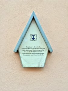 Niedere Burgstraße 2 Pirna Denkmaltafel