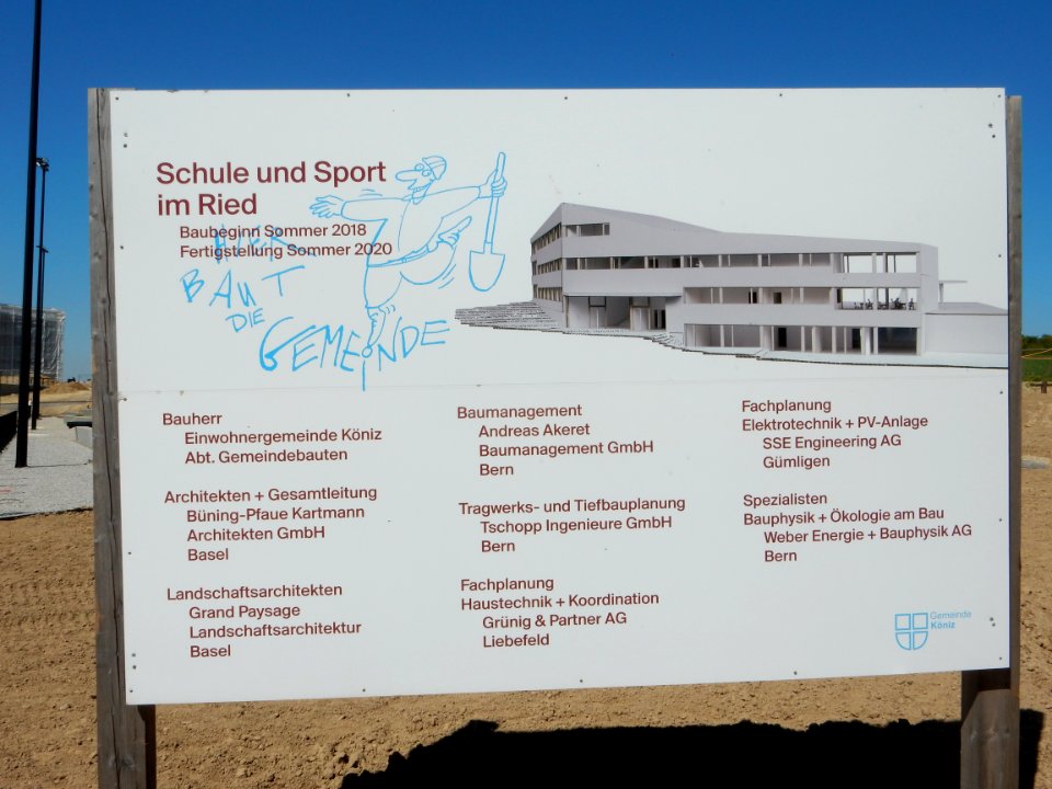 Niederwangen Schule Ried Bauplanung