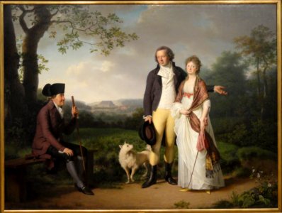 Niels Ryberg with his Son Johan Christian and his Daughter-in-Law Engelke, nee Falbe, by Jens Juel - Statens Museum for Kunst - DSC08186
