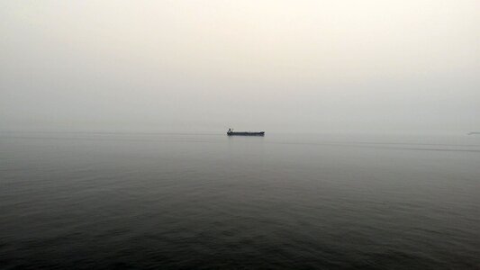 Mist ocean sea