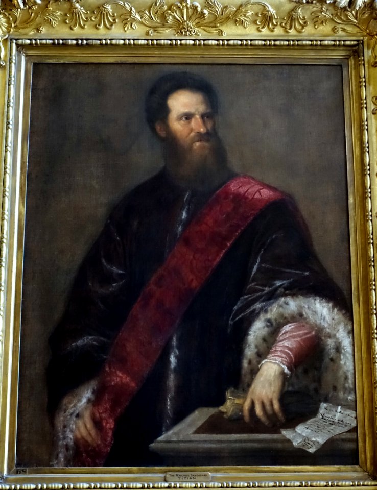 Nicolò Zen (1515-1565) by Titian, 1560-1565, oil on canvas - Saloon - Kingston Lacy - Dorset, England - DSC03492